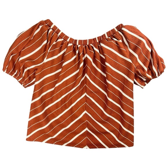 Anthropologie Women’s Eloise Off The Shoulder Top In Terracotta Size XS - Picture 6 of 7